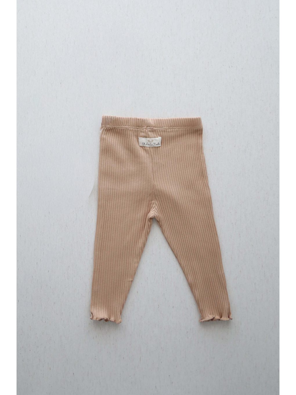 Bej Fırfır kenar dikişli Tayt-1