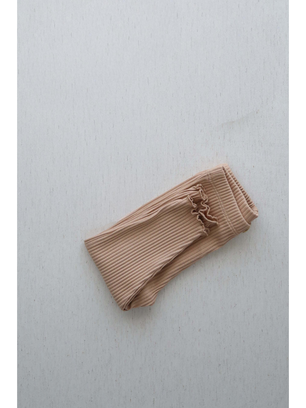 Bej Fırfır kenar dikişli Tayt-2