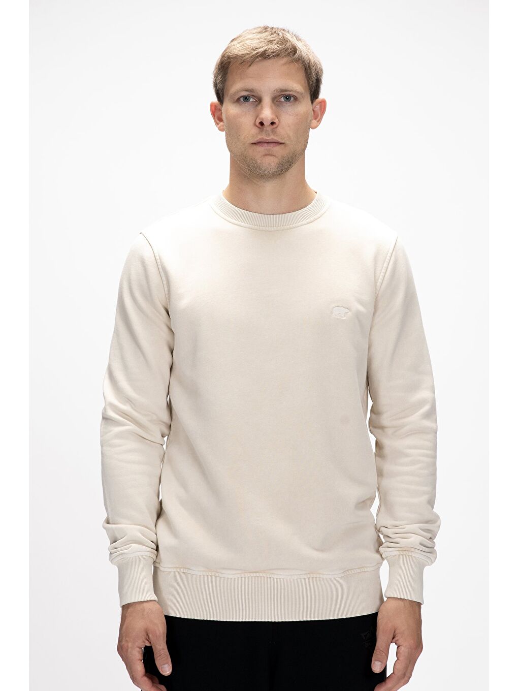 Dab Bej Crewneck Erkek Sweatshirt