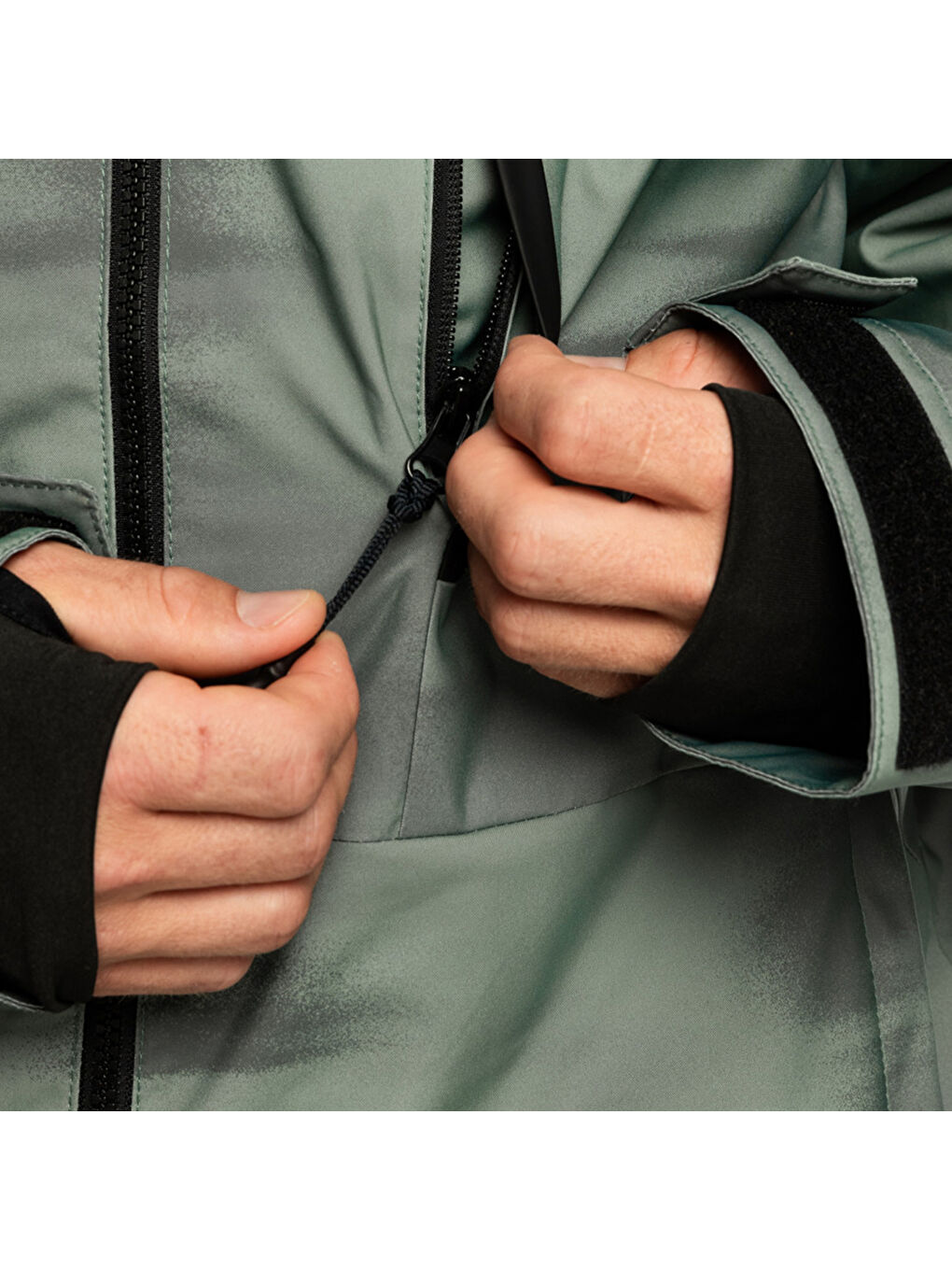 Mission Printed Erkek Yeşil Snowboard Kayak Montu-6