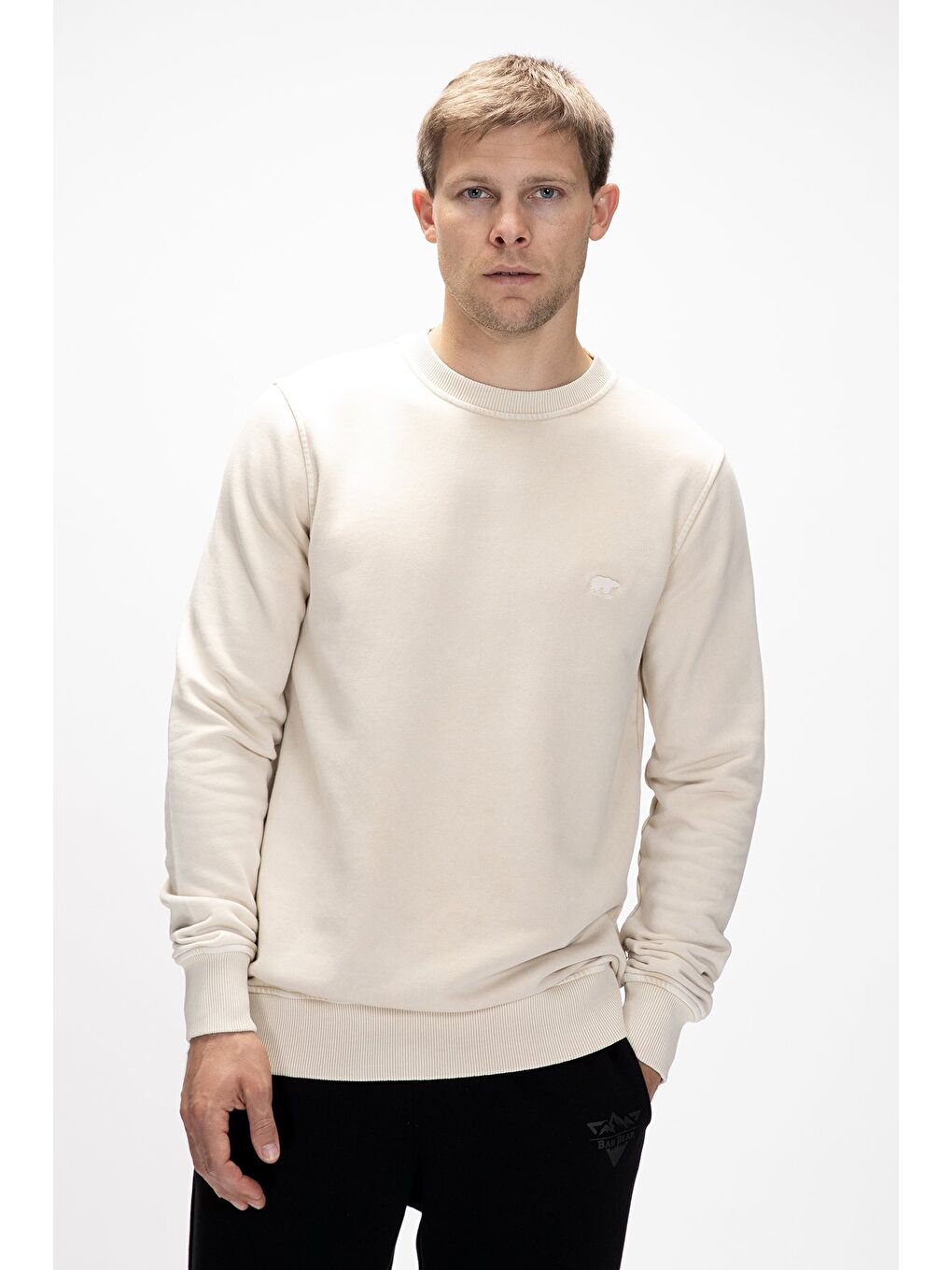 Dab Bej Crewneck Erkek Sweatshirt-3