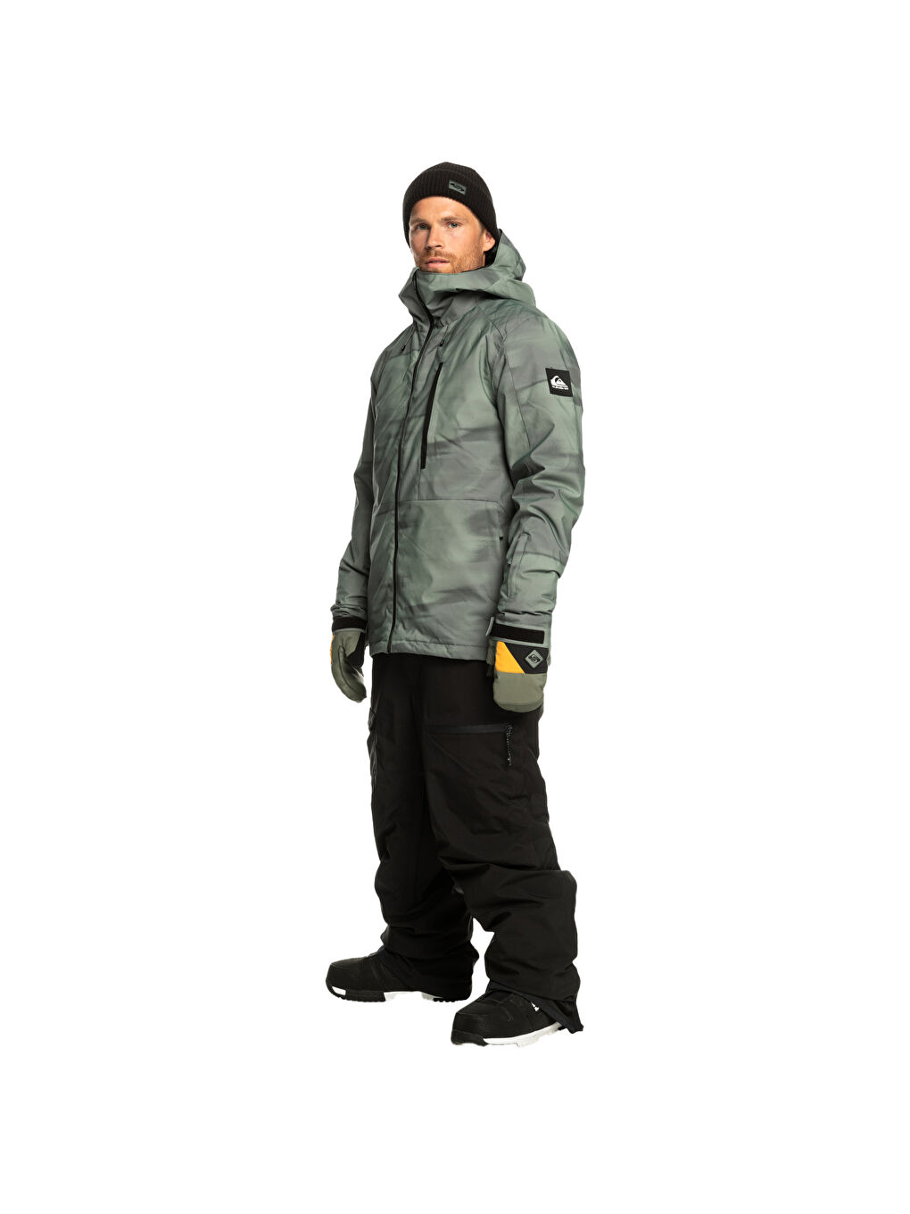 Mission Printed Erkek Yeşil Snowboard Kayak Montu-9