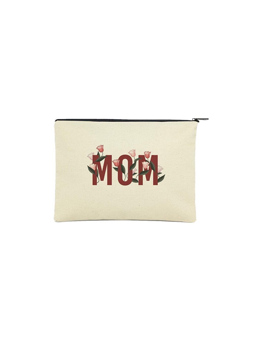 Clutch Mom Baskılı Kanvas Makyaj Çantası-2