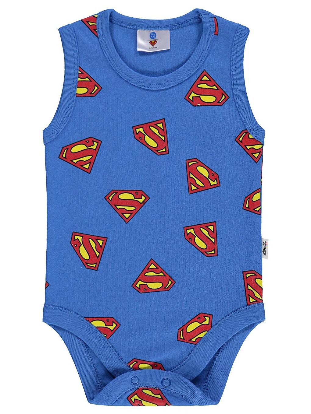 Baby Superman Empirmeli 3-18 Ay Çıtçıtlı Badi - Mavi