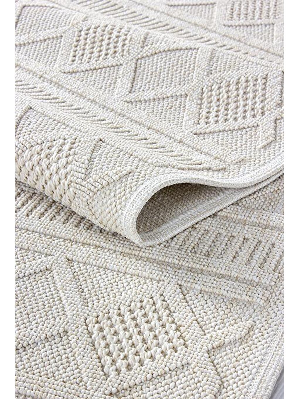 Ekru Konfor Vlora 4769 Jüt Hasır Buke Örme Kilim-120x180-1