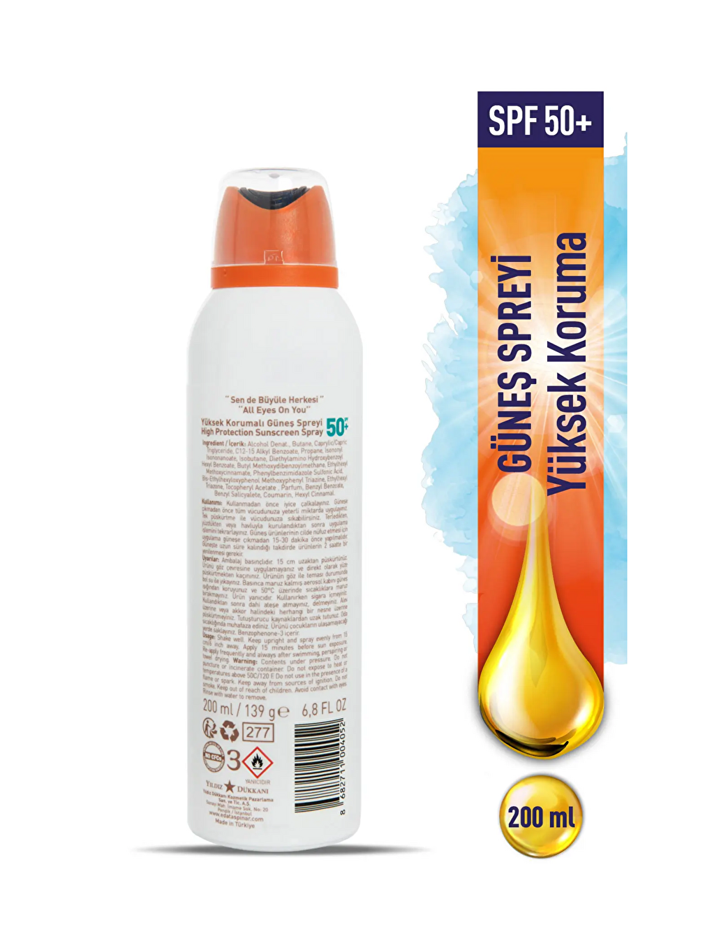 Yüksek Korumalı Güneş Spreyi SPF50+ 200ML (EGY0025)-1