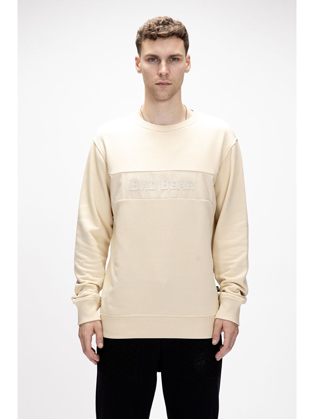 Sailor Bej Crewneck Erkek Sweatshirt