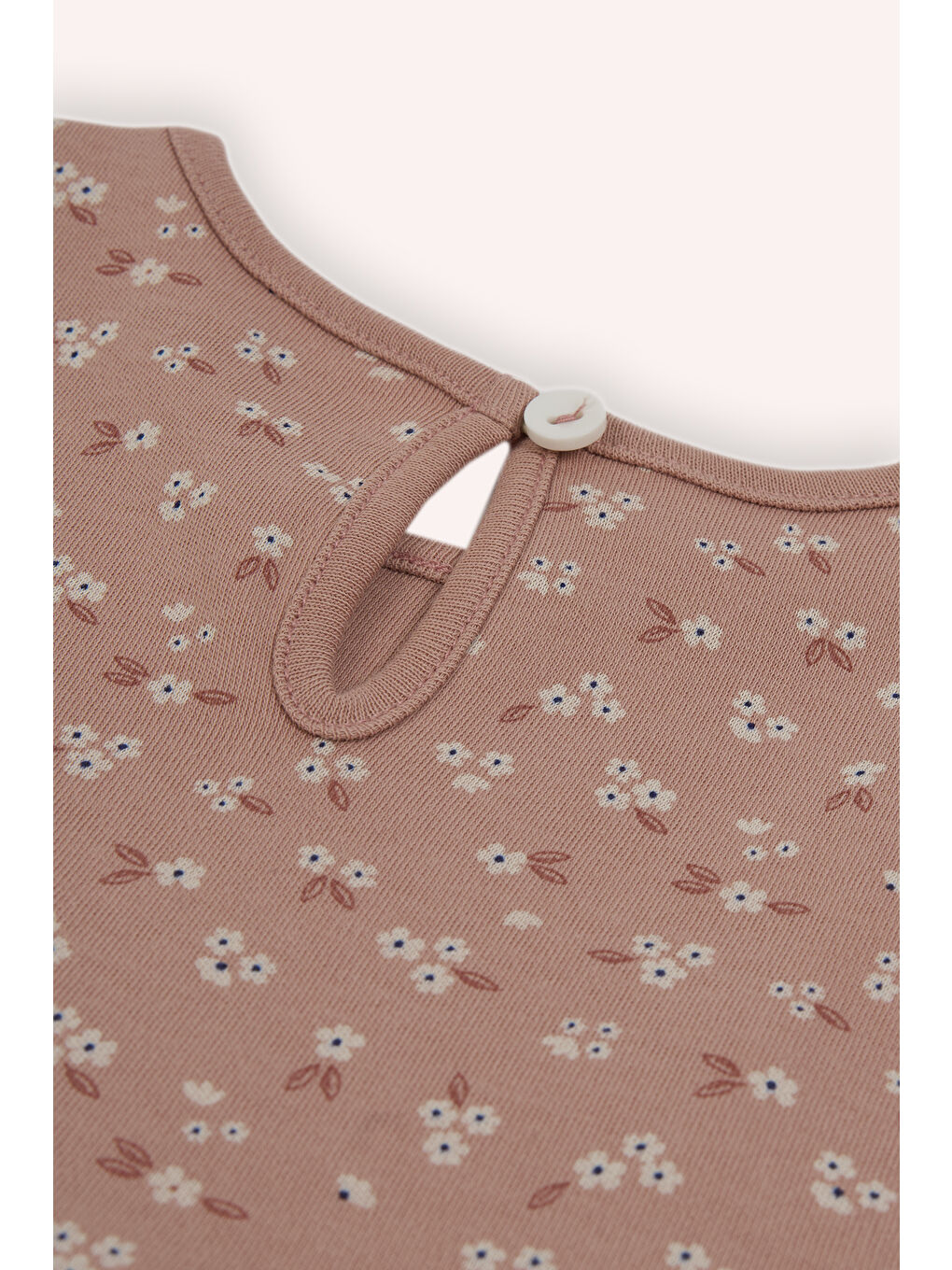 Pembe Yenidoğan Desenli Gül Rengi Body Elbise-1