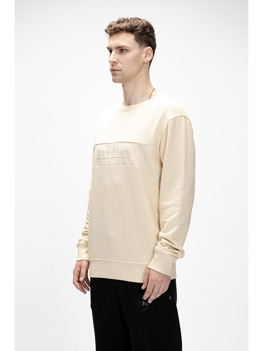 Sailor Bej Crewneck Erkek Sweatshirt-1