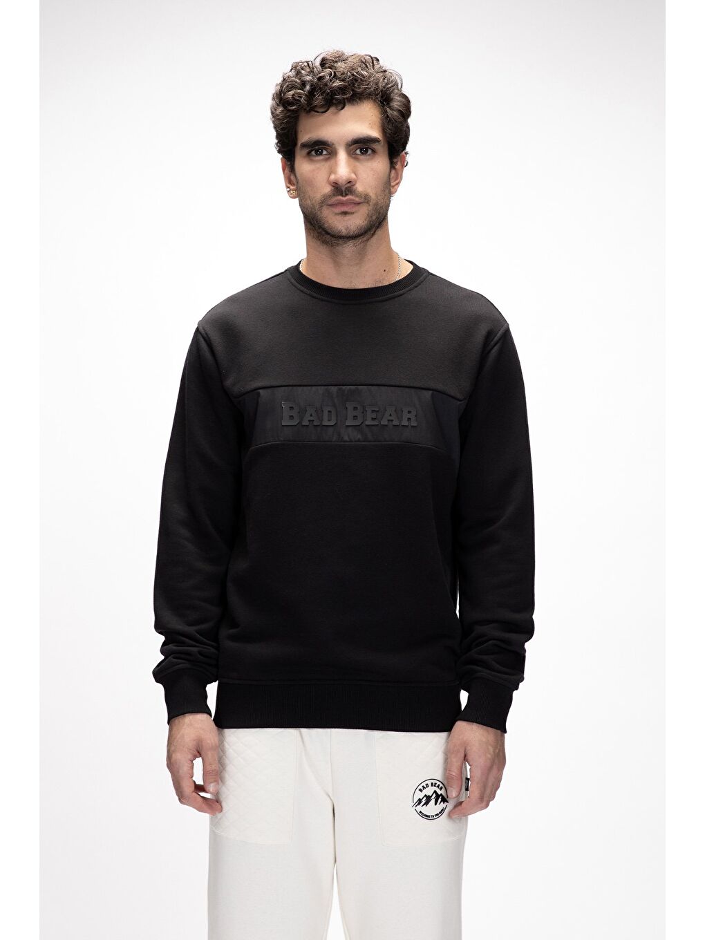 Siyah Sailor Si̇yah Crewneck Erkek Sweatshirt