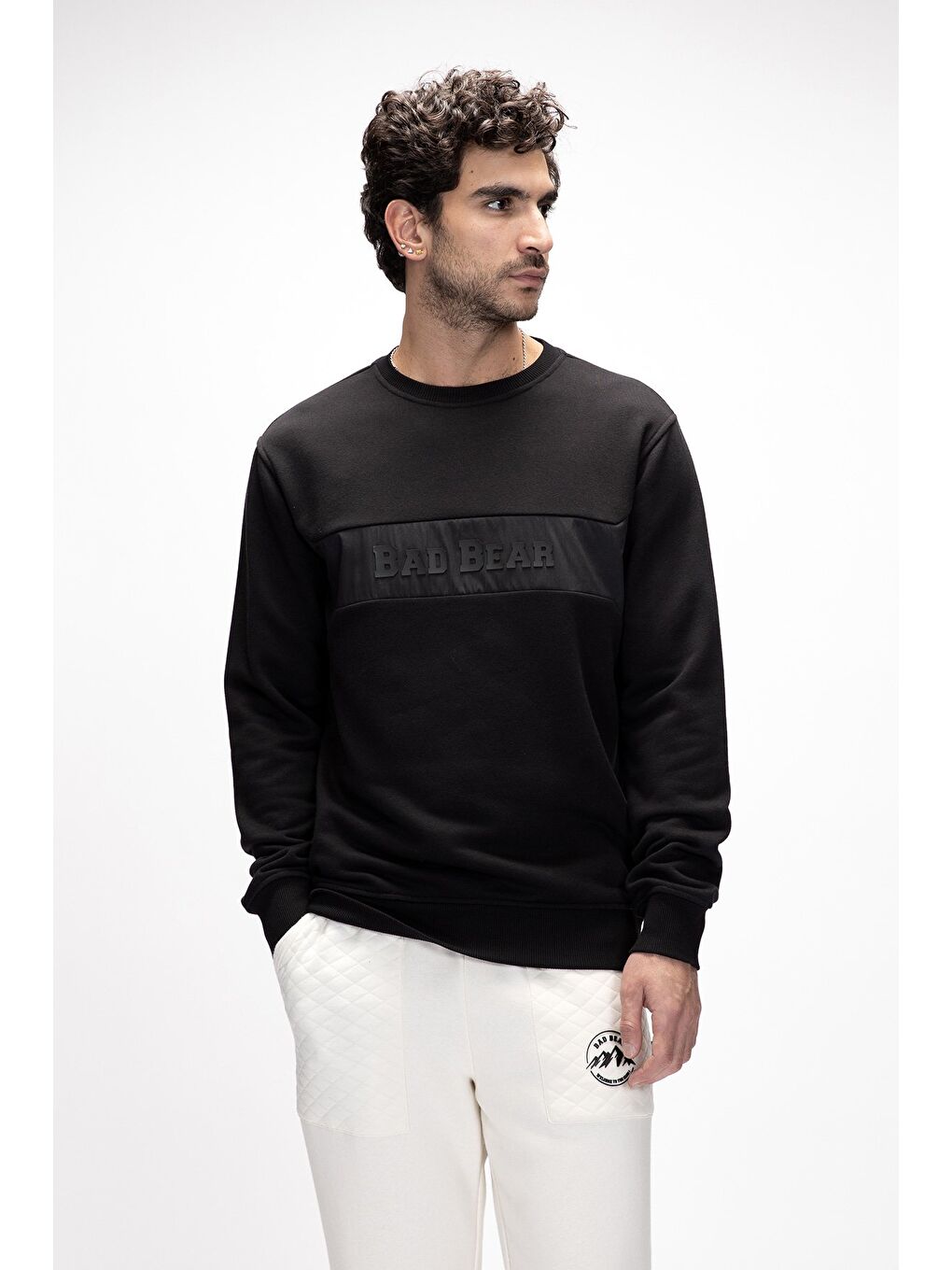 Siyah Sailor Si̇yah Crewneck Erkek Sweatshirt-2