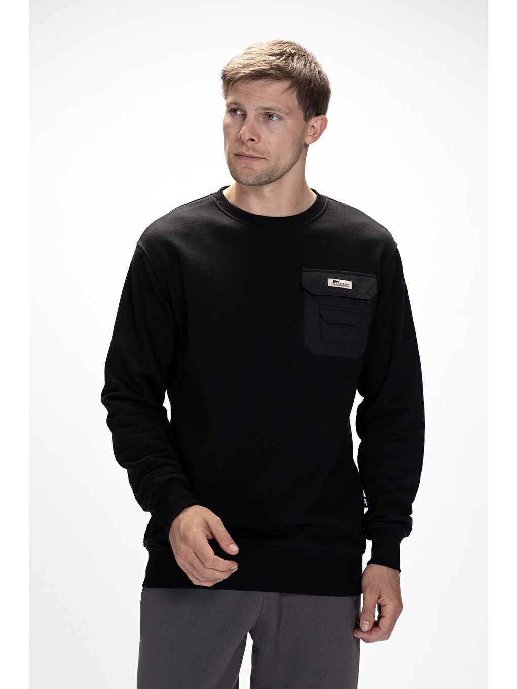 Siyah Rise Si̇yah Crewneck Erkek Sweatshirt-3