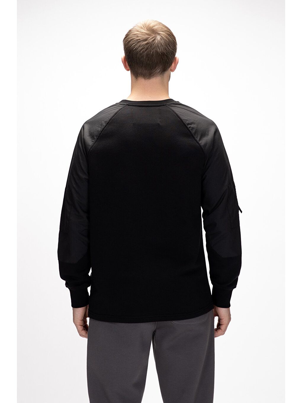 Siyah Hill Si̇yah Crewneck Erkek Sweatshirt-2