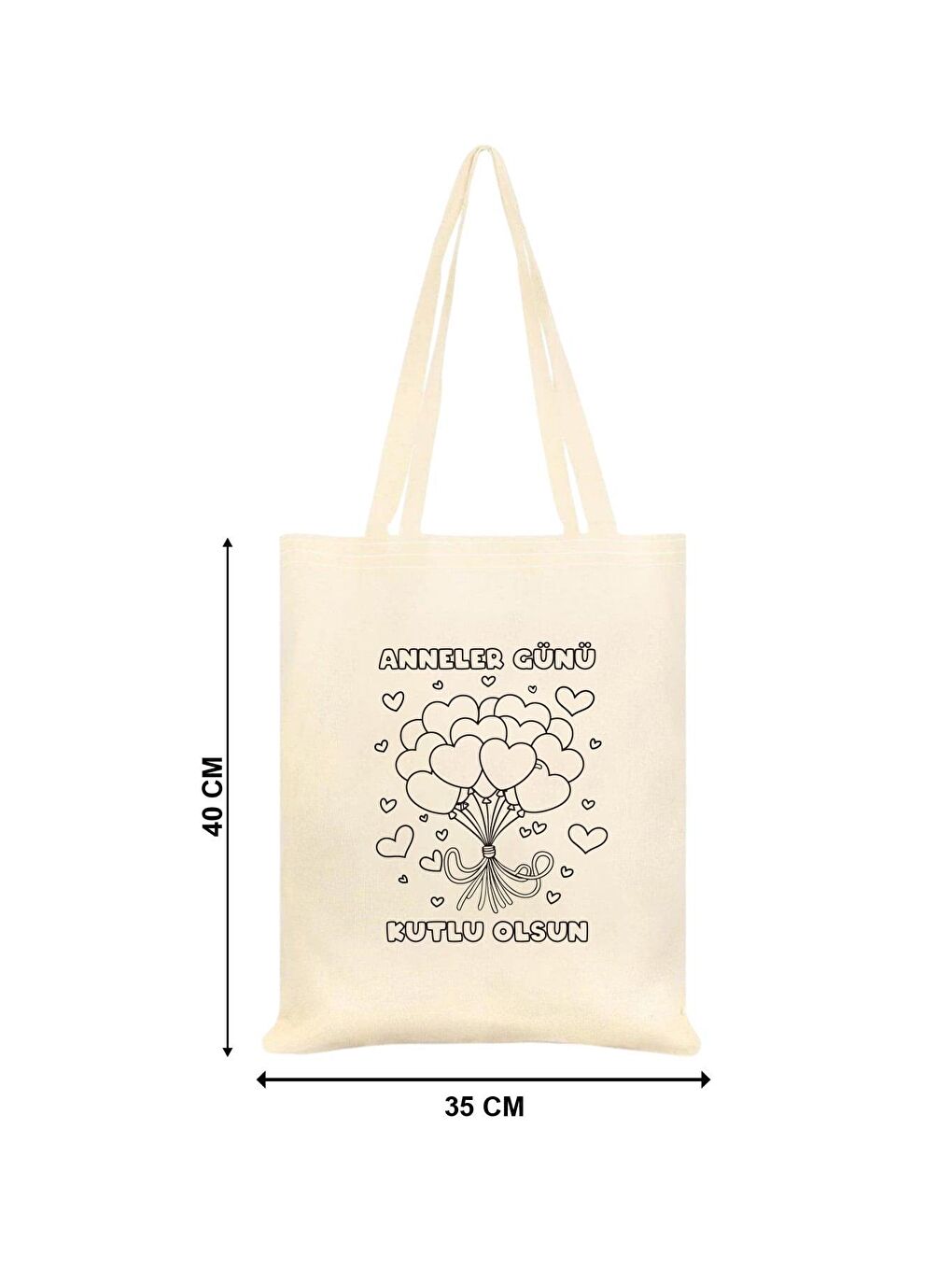 Anneler Günü Baskılı Boyama Çantası | 5 adet-1