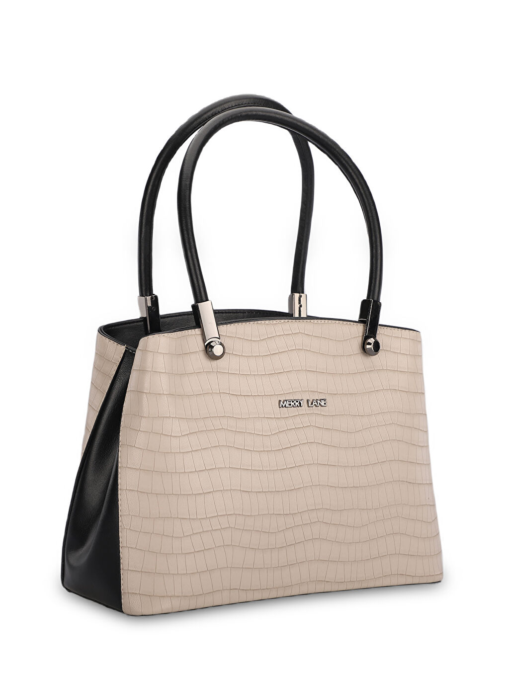 ROMA KROKO Kadın El Çantası Bej-1