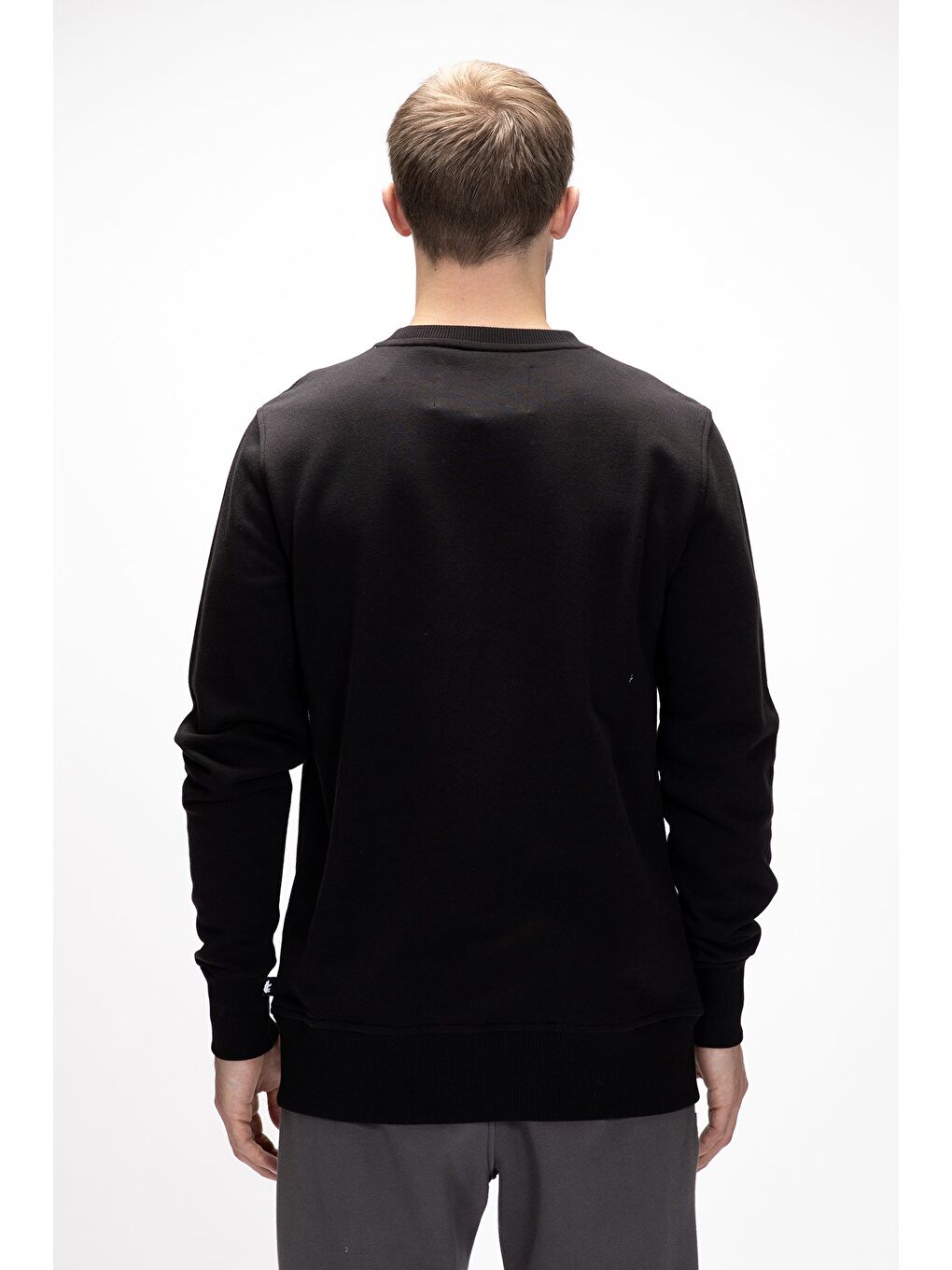 Siyah Corner Si̇yah Crewneck Erkek Sweatshirt-2