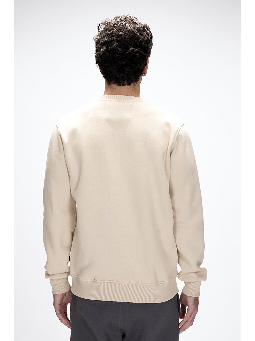 Adventure Bej Crewneck Erkek Baskılı Sweatshirt-2