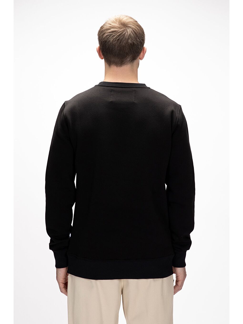 Siyah Adventure Si̇yah Crewneck Erkek Baskılı Sweatshirt-2