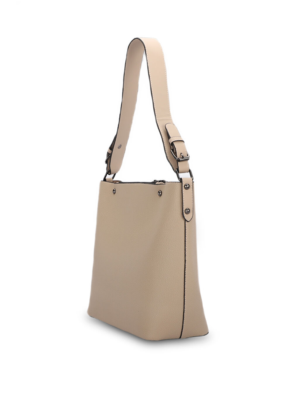 Bej PALERMO NATUREL Kadın Omuz Çantası Koyu bej-3