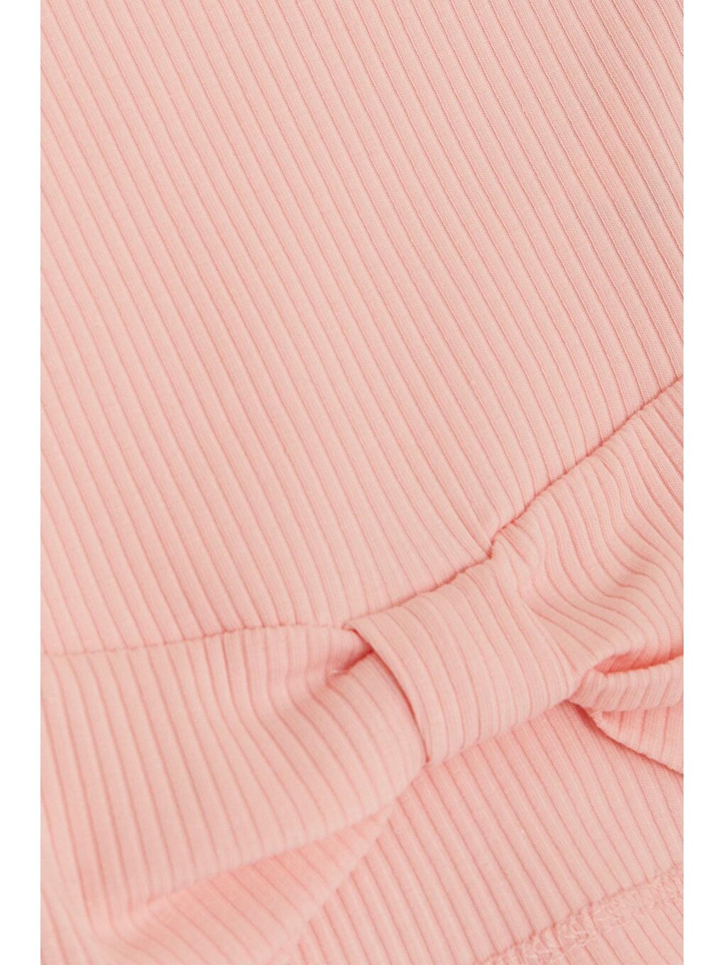 Pembe Kız Çocuk Crop Tişört Göbek Dekolte Detaylı Somon (8-14 Yaş)-3