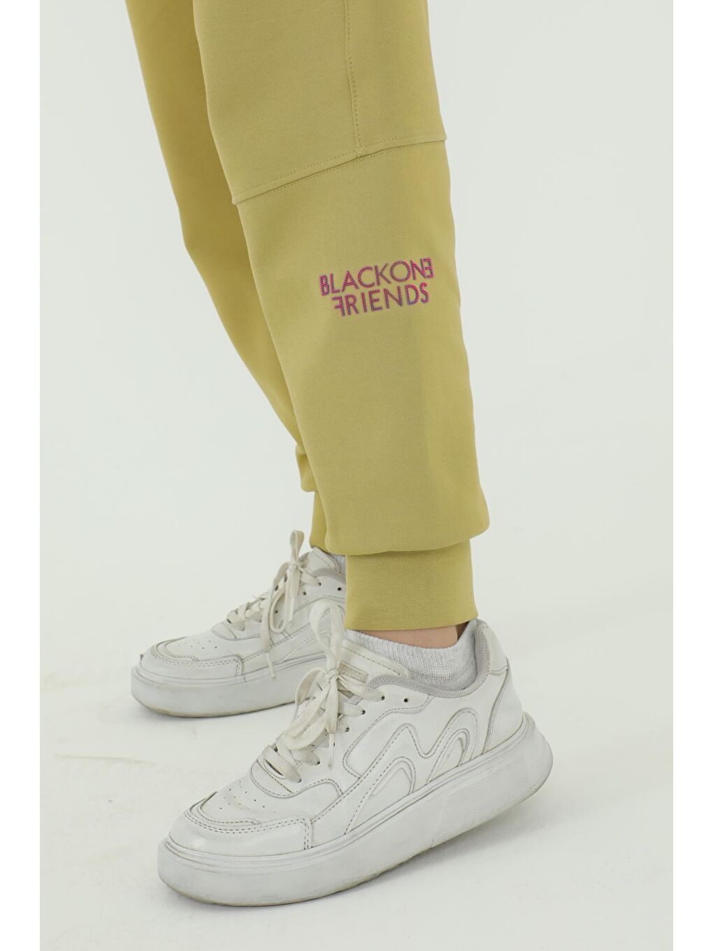 Yeşil Kız Çocuk Bisiklet Yaka Baskı Detaylı Ayarlanabilir Lastik Bel Eşofman Takımı-6