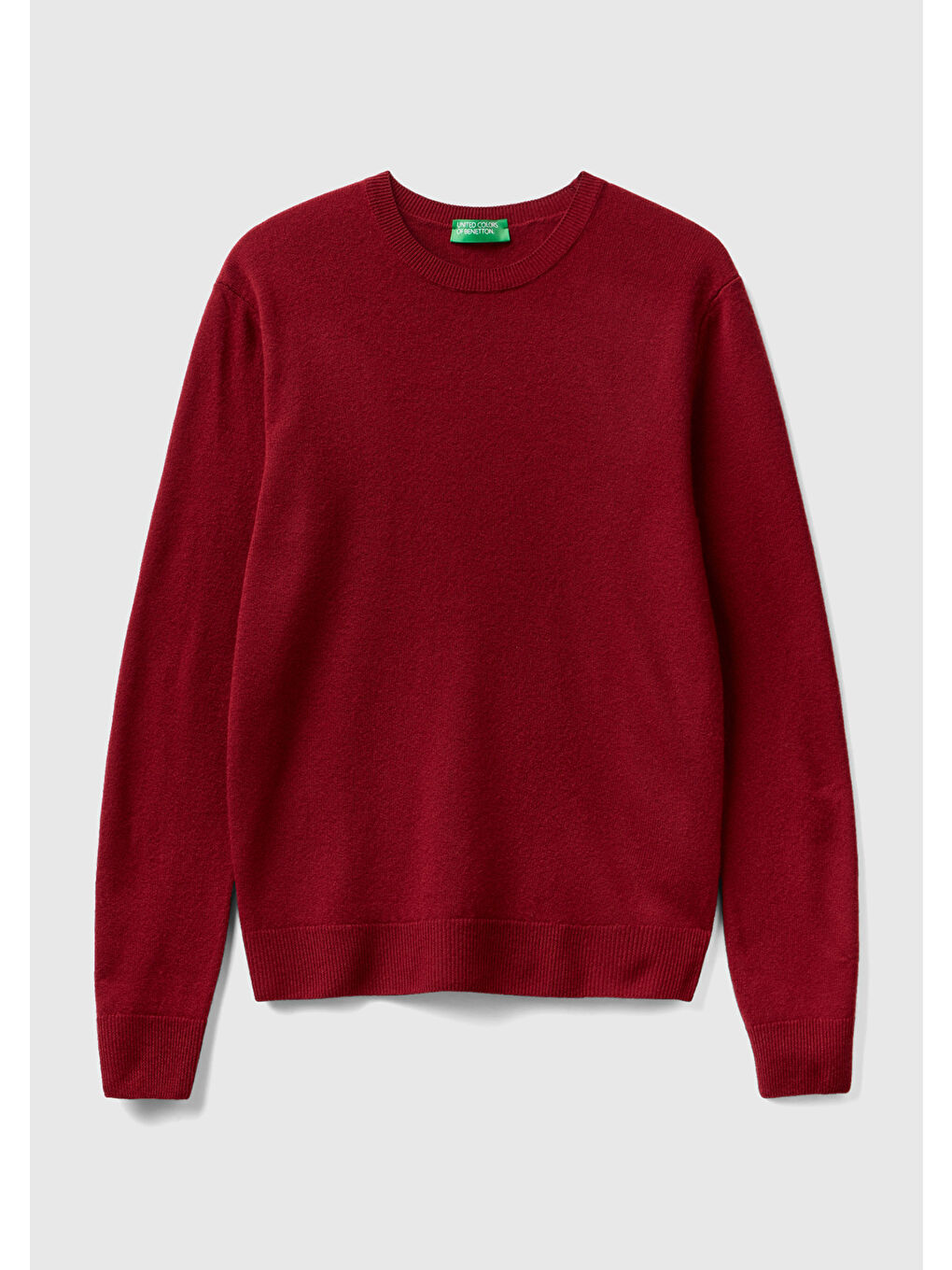 Kırmızı Kadın Vişne Çürüğü Bisiklet Yaka Merino Kazak-1