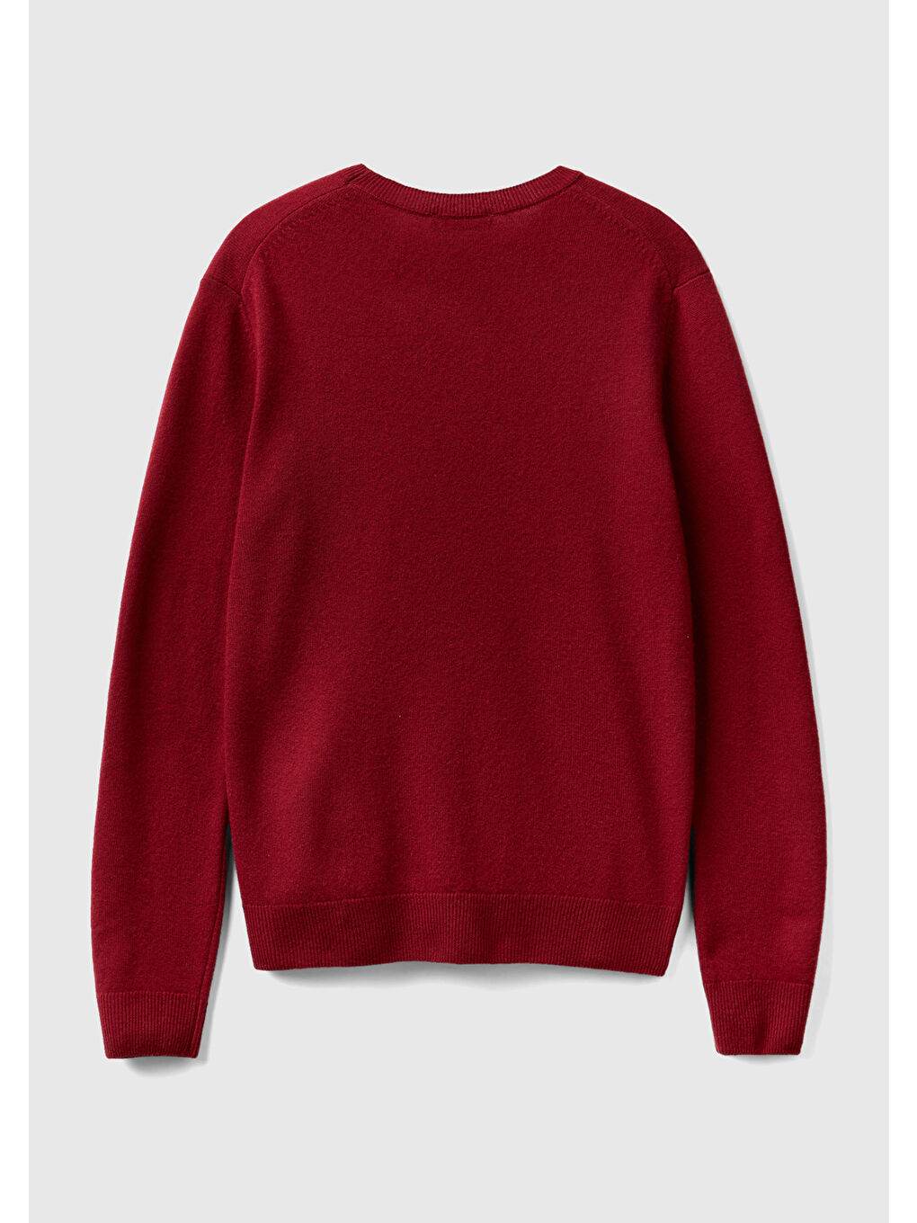 Kırmızı Kadın Vişne Çürüğü Bisiklet Yaka Merino Kazak-3