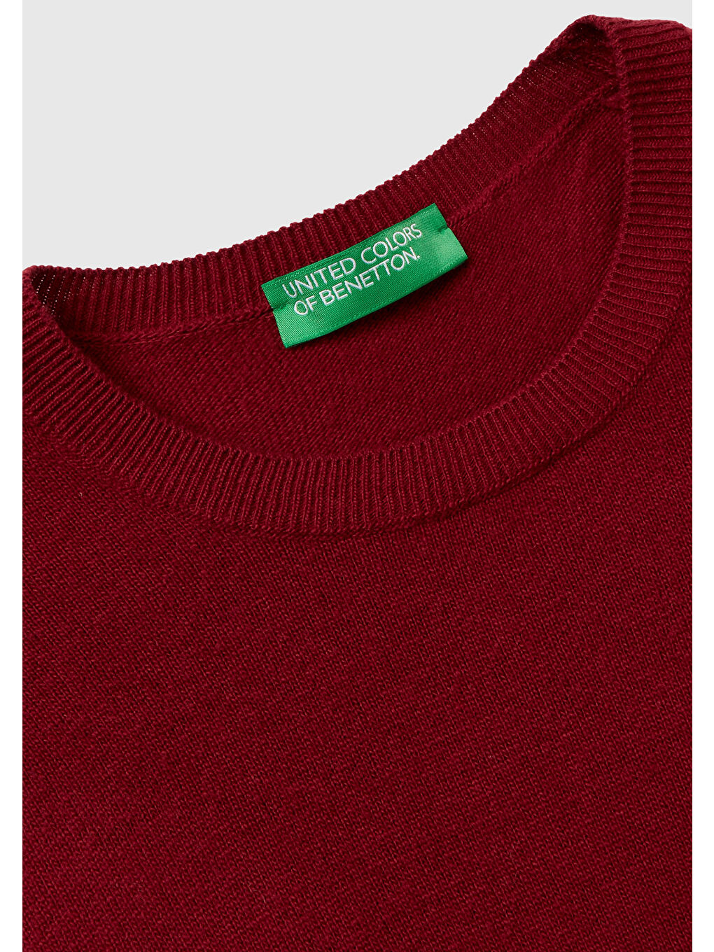 Kırmızı Kadın Vişne Çürüğü Bisiklet Yaka Merino Kazak-5