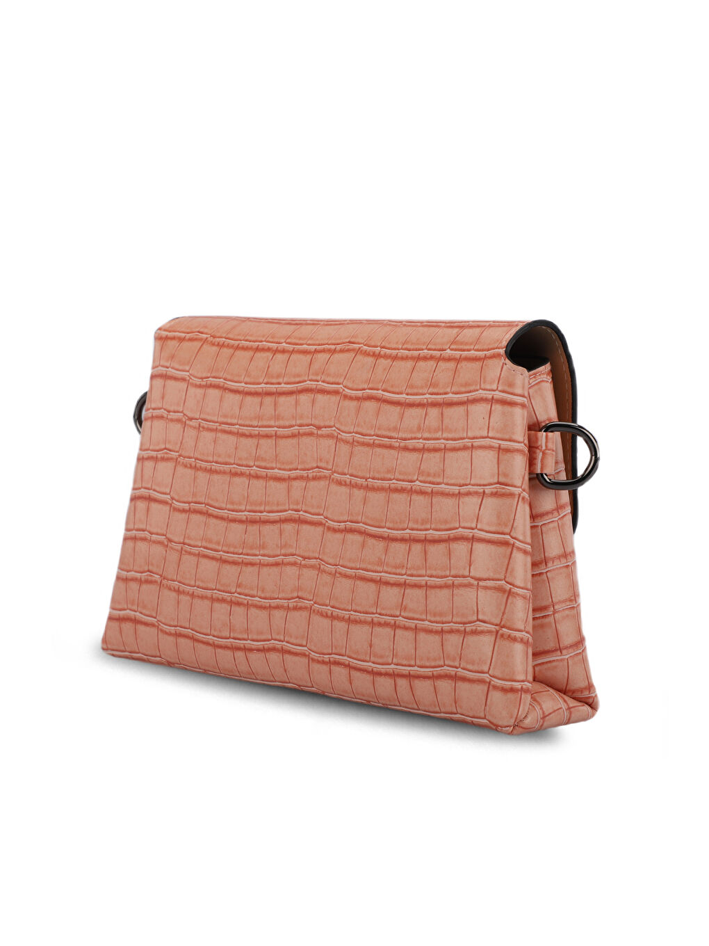 Pembe TORINO KROKO Kadın Omuz Çantası Pudra-2