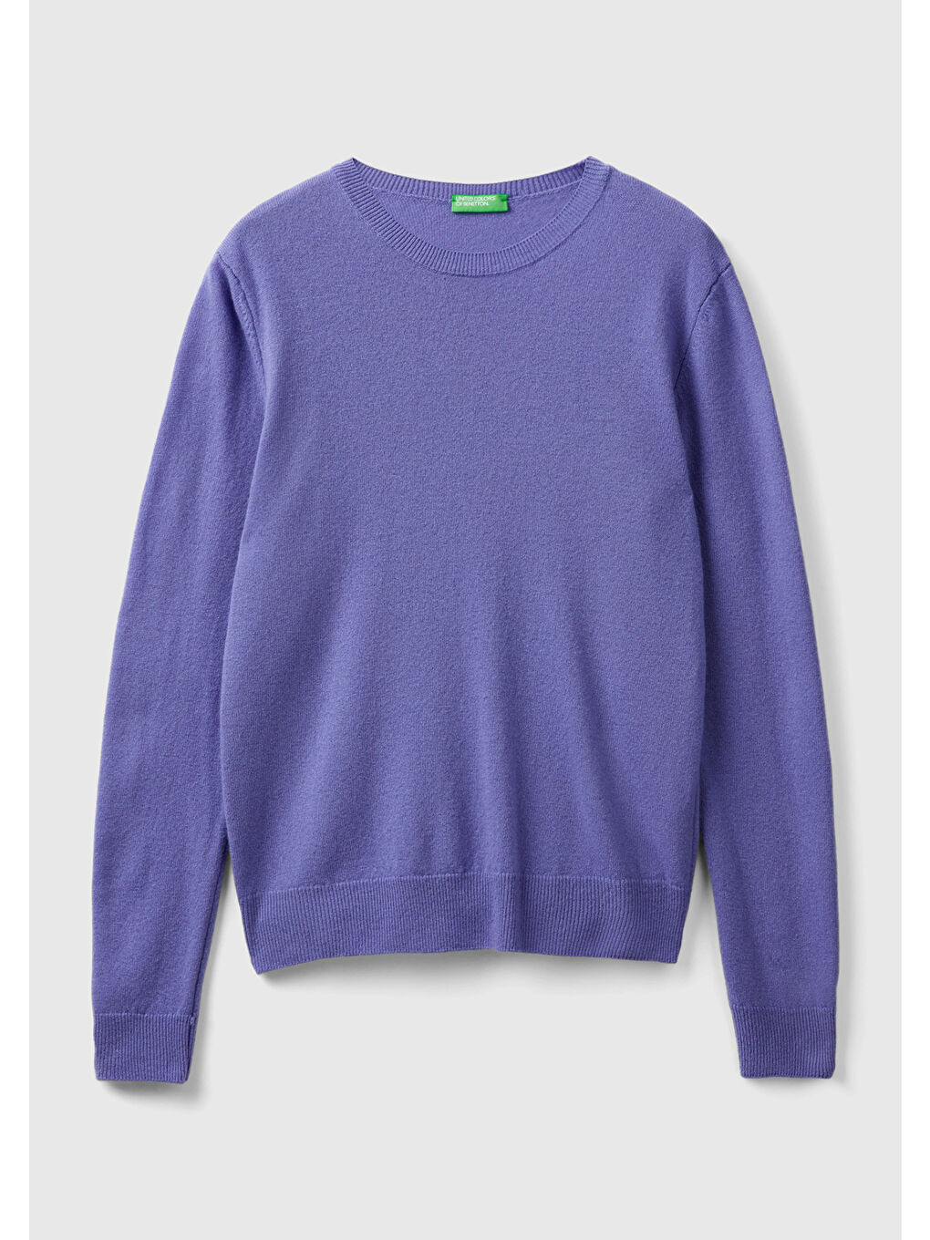 Kadın Mor Bisiklet Yaka %100 Merino Kazak-1