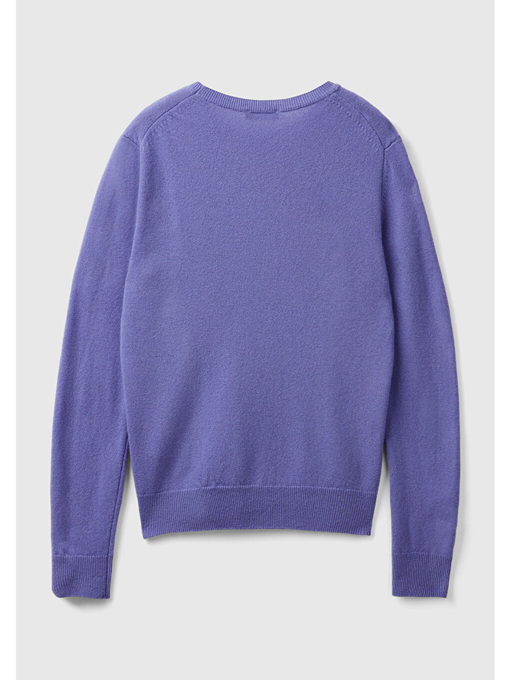 Kadın Mor Bisiklet Yaka %100 Merino Kazak-3