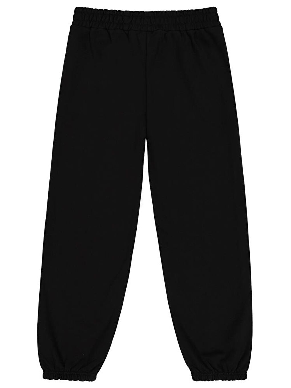 Siyah Girls Düz 10-13 Yaş Eşofman Altı-1