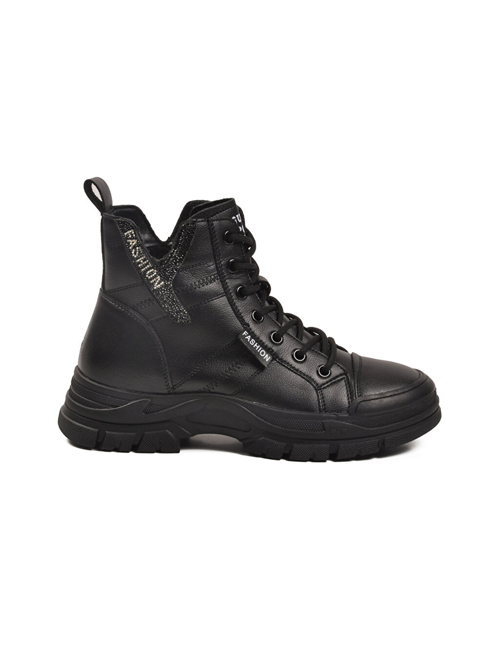 Siyah İçi Polarlı Kaymaz Taban Kadın Bot 24K310-14 Z-1