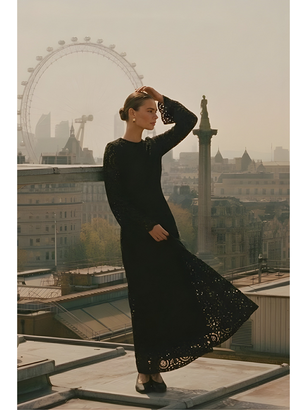 ARİA | Dantel Elbise Siyah-2