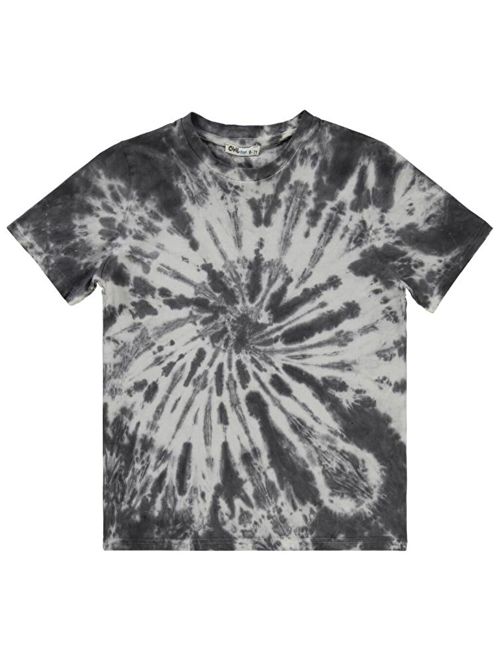 Siyah Boys Batik Yıkama 6-9 Yaş Tişört