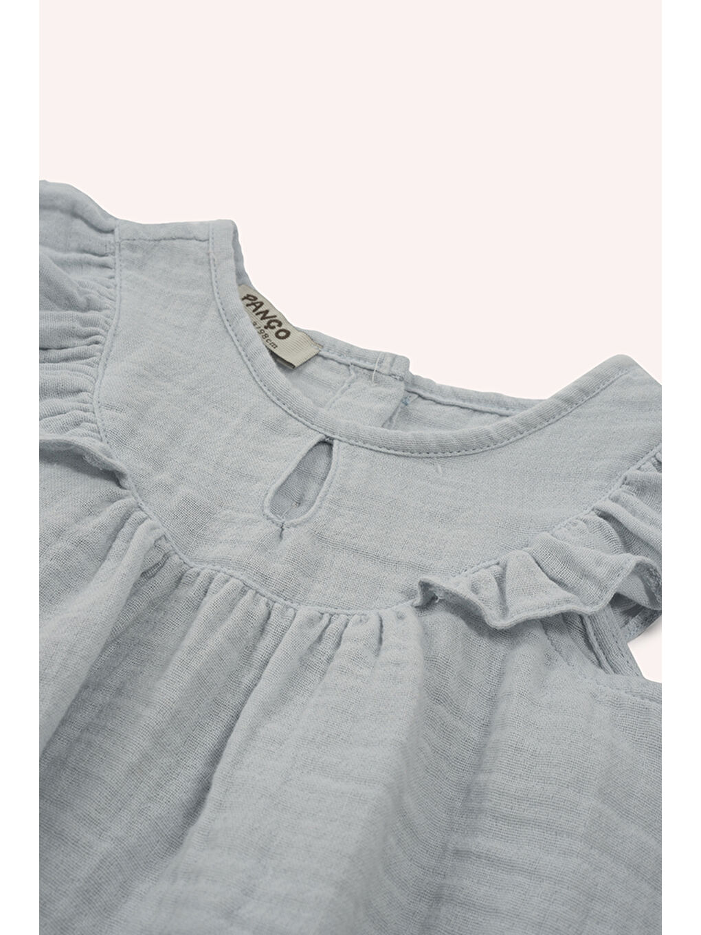 Mavi Kız Çocuk Yumuşak Dokulu Müslin Bluz Pembe-2