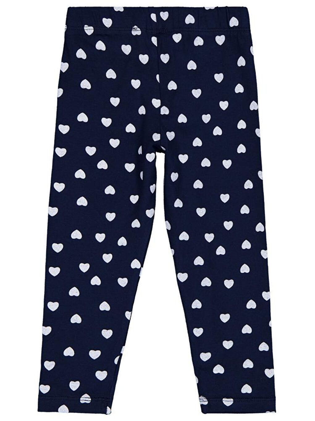 Lacivert Girls Kalp Baskılı 2-5 Yaş Tayt-1