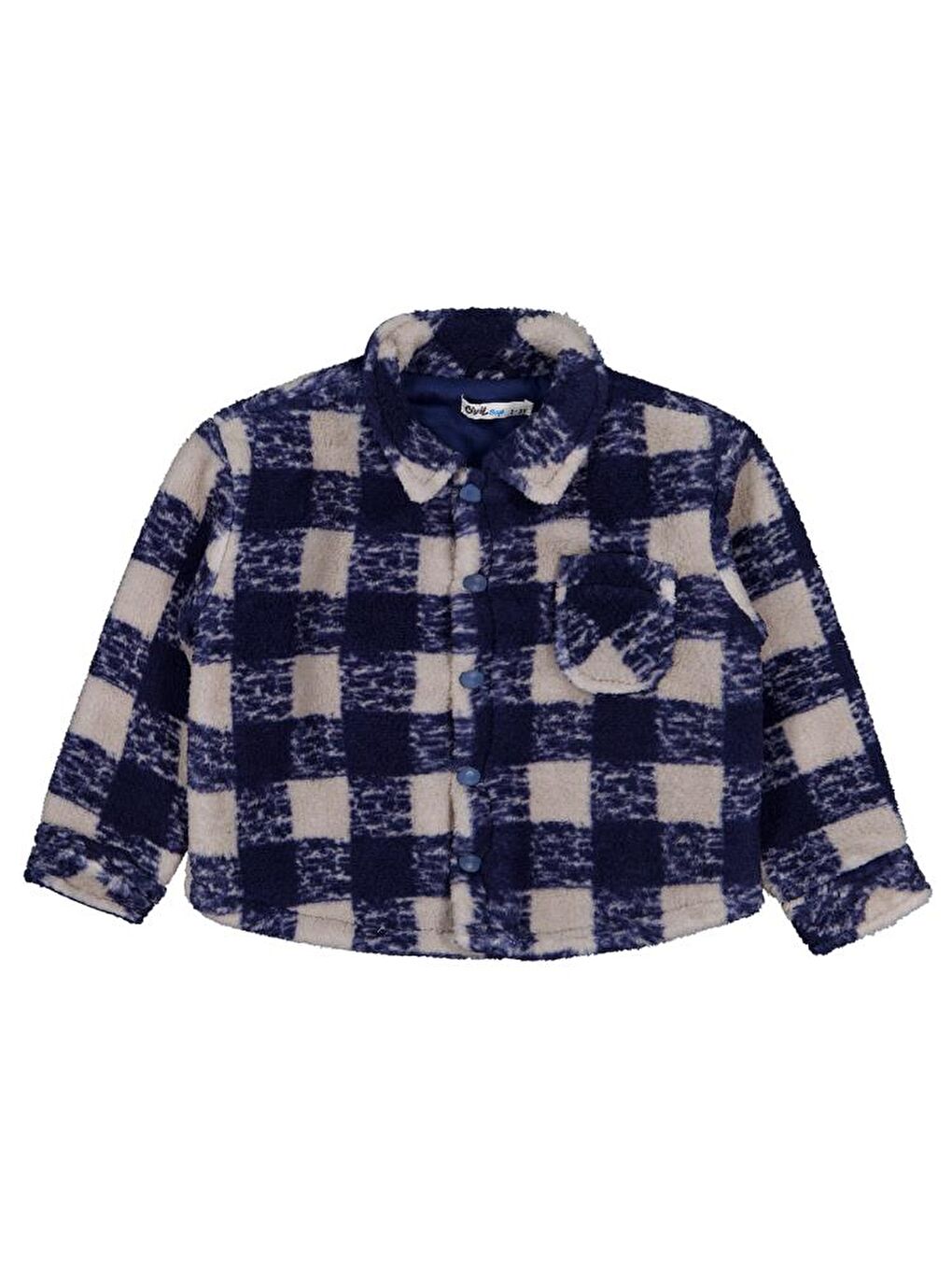 Lacivert Boys Ekoseli Welsoft 2-5 Yaş Gömlek-2