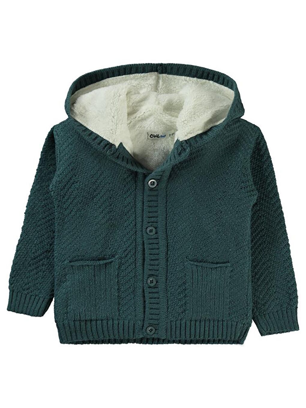 Petrol Boys İçi Welsoftlu Balık Sırtı 2-5 Yaş Hırka