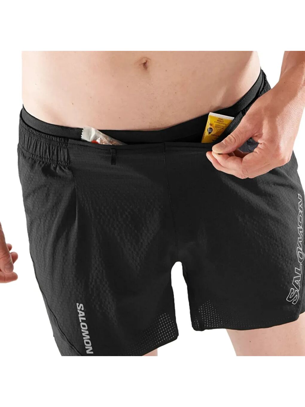 Sense Aero 5'' Erkek Siyah Koşu Şortu-6