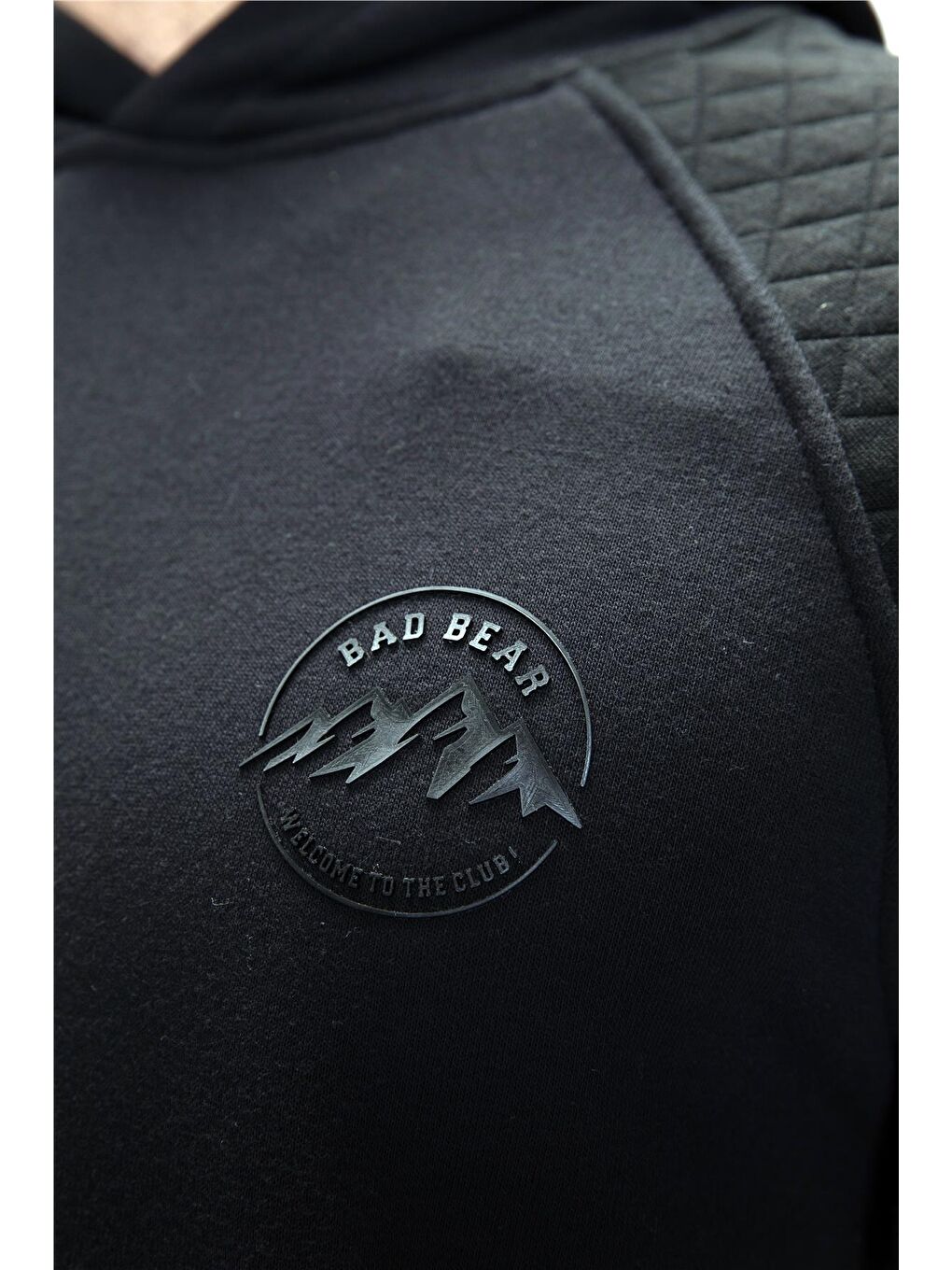 Siyah Grass Si̇yah Kapüşonlu Erkek Sweatshirt-5