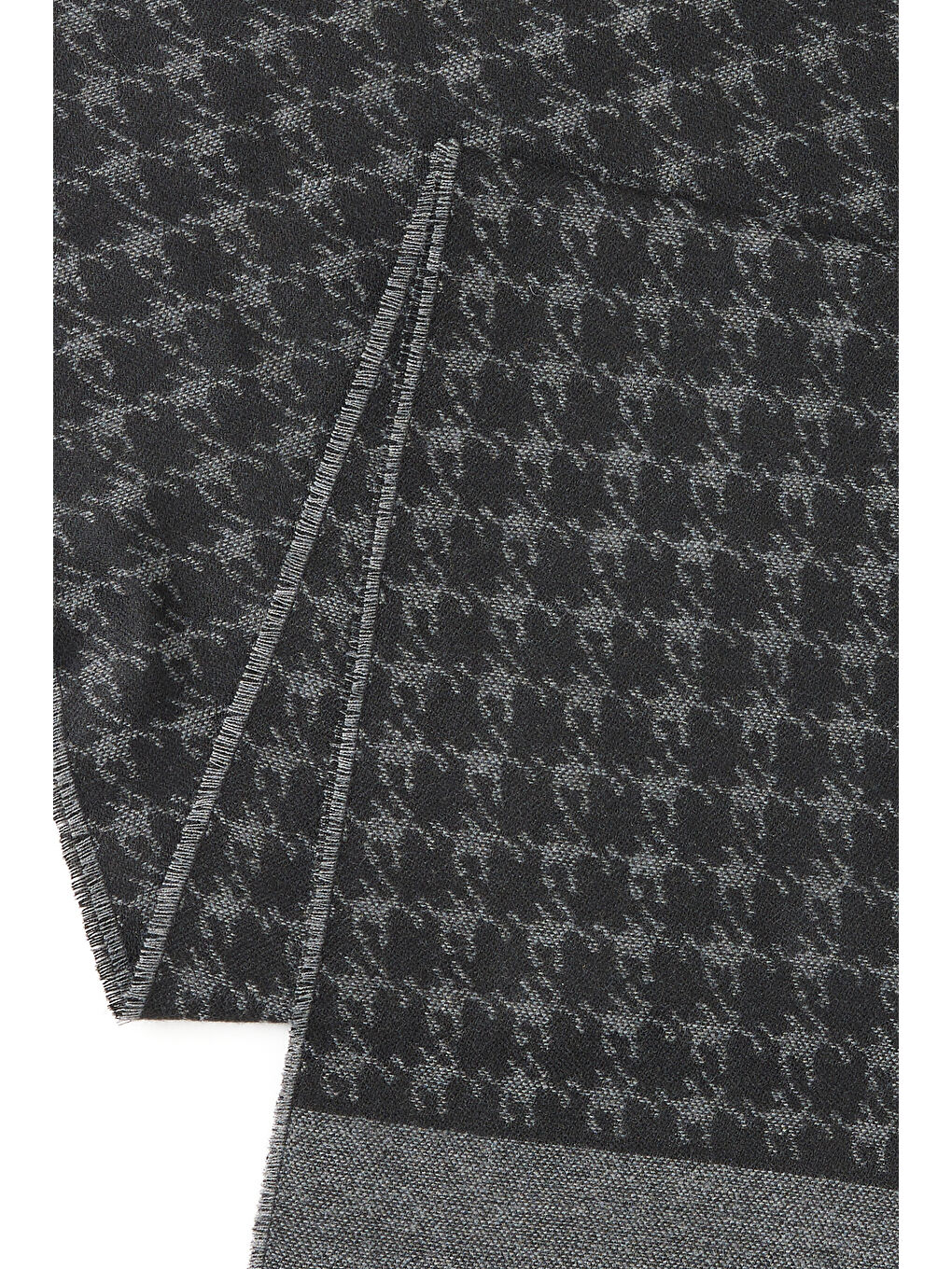 Erkek Siyah-Gri Desenli Atkı-1