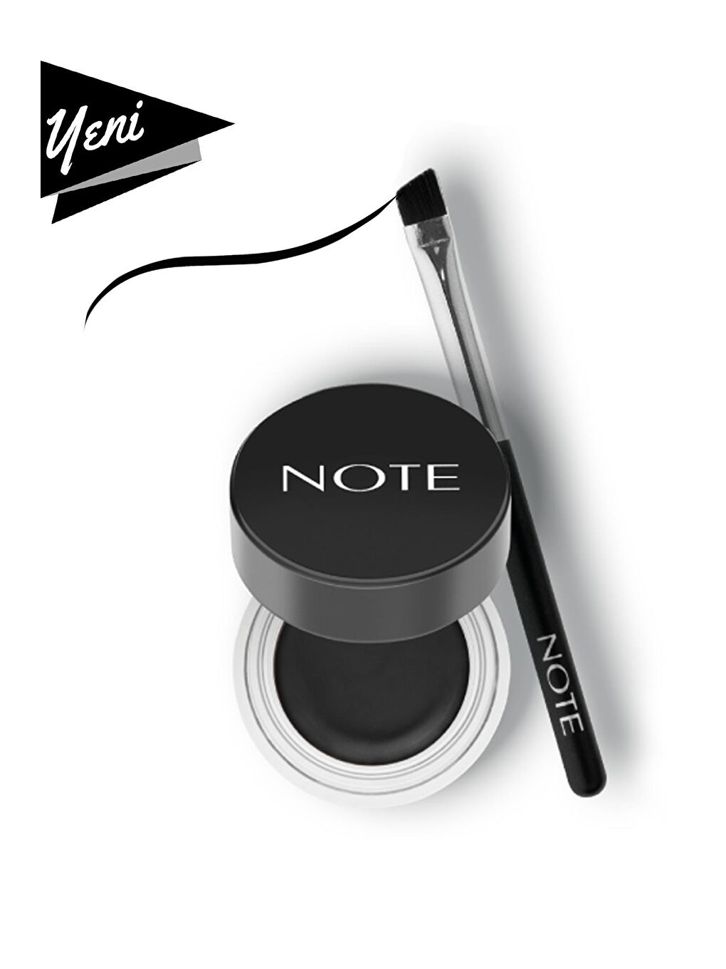 Note Cosmetique Siyah Note Gel Liner Mat Bitişli Kalıcı Jel Eyeliner - Siyah - 1