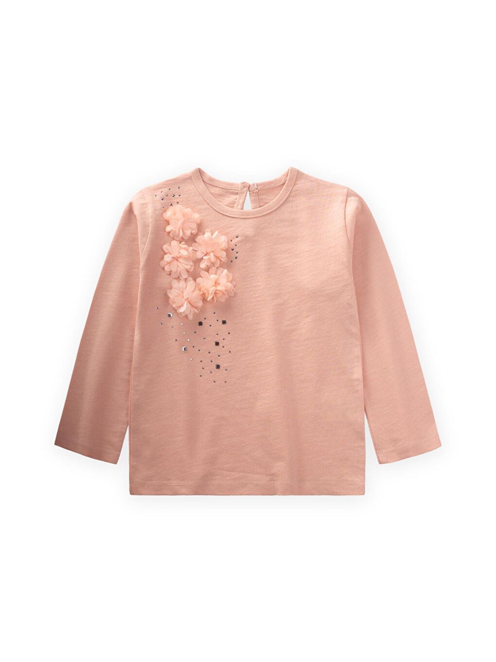 Turuncu Kız Çocuk Çiçek Tişört