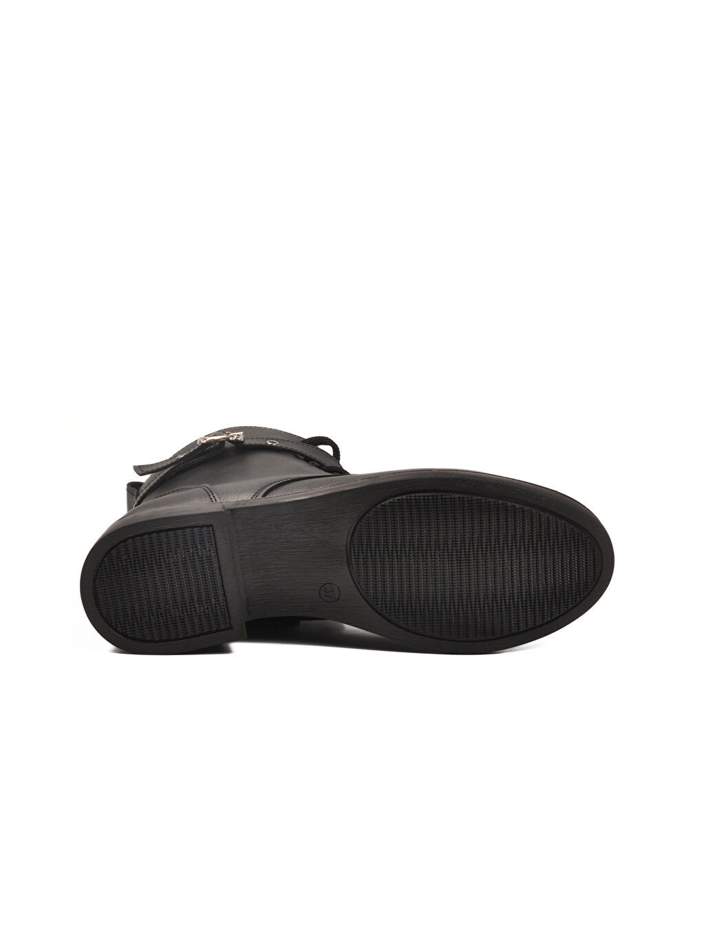 Siyah Cilt Kaymaz İçi Polarlı Fermuarlı Kadın Bot 209151 Z-4