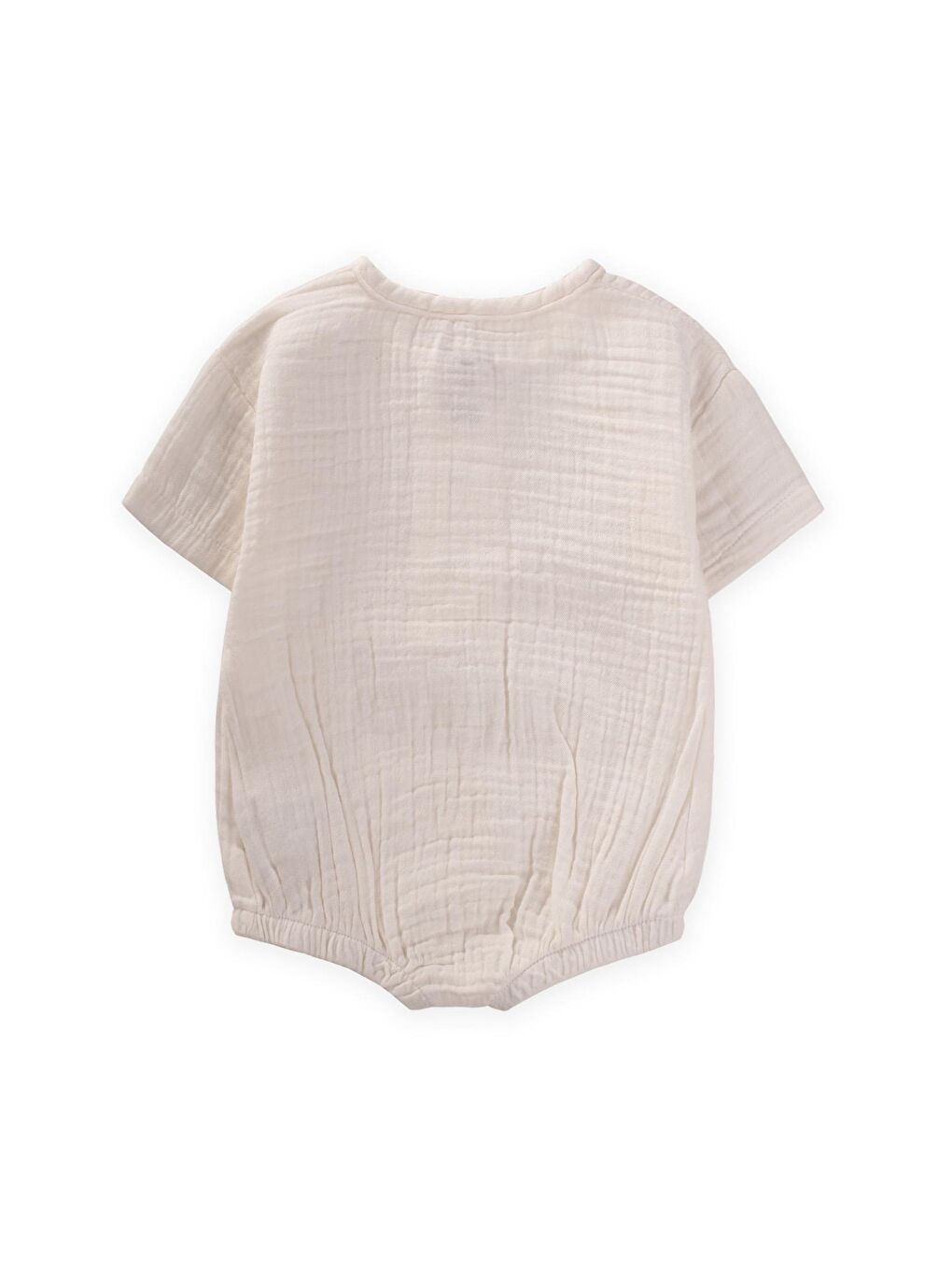 Ekru Kız Çocuk Müslin Çıtçıtlı Body-1