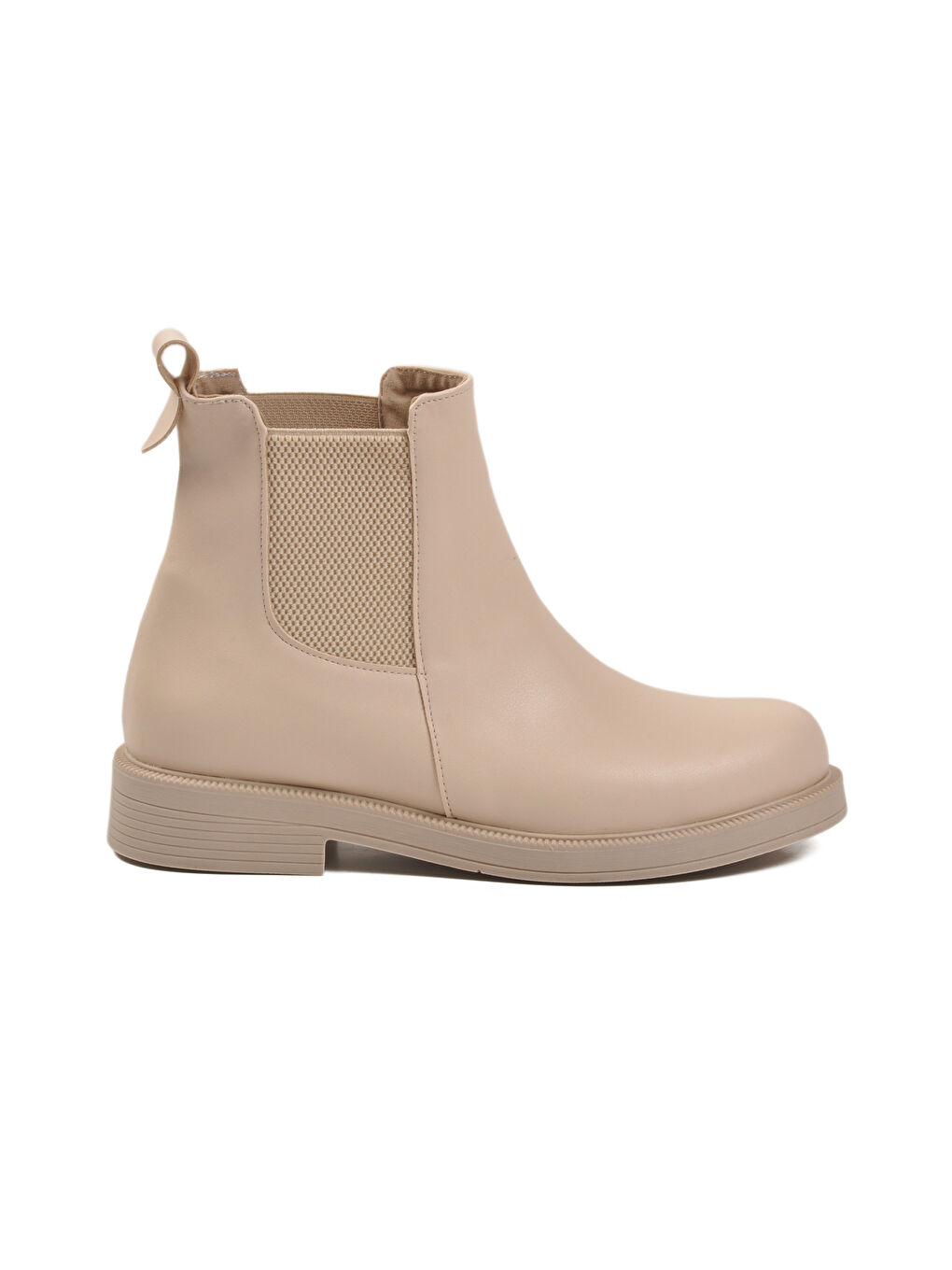 Bej Cilt Polarlı Kolay Giyilebilir Kaymaz Kadın Chelsea Bot 284097 Z-1