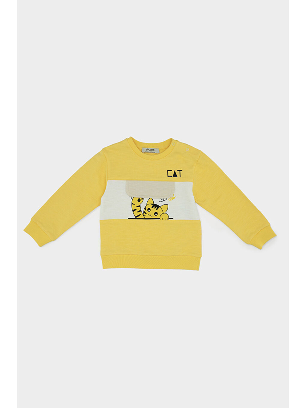 Erkek Bebek Baskı Detaylı Sarı Sweatshirt