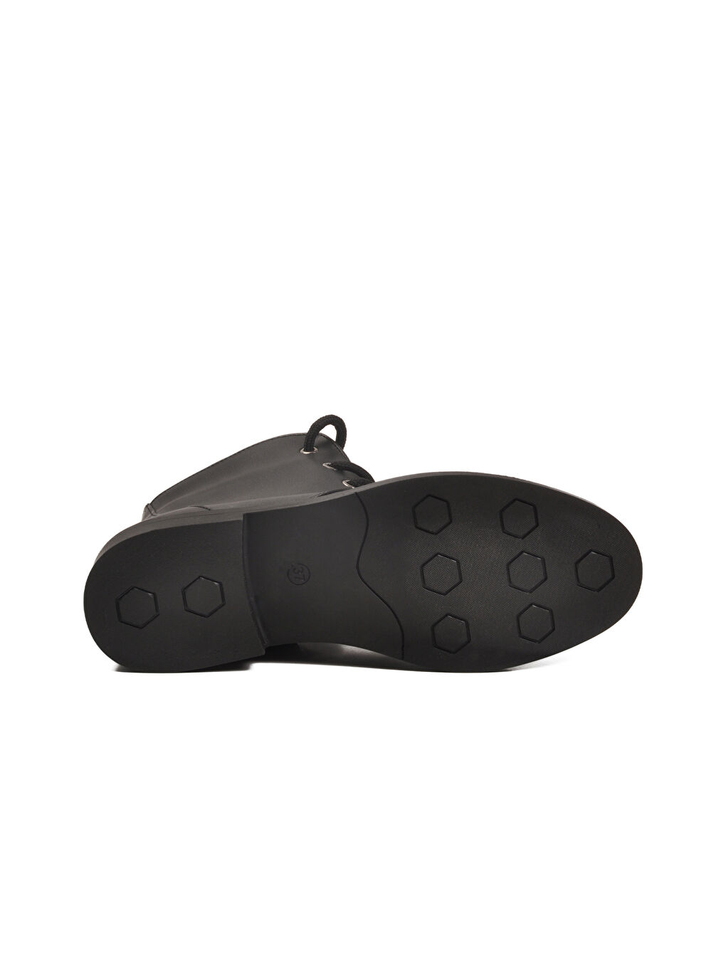 Siyah Bağcıklı Fermuarlı Kaymaz Kadın Bot 284098 Z-4