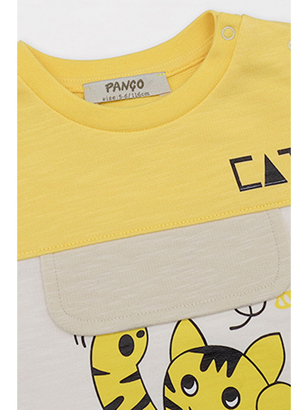 Erkek Bebek Baskı Detaylı Sarı Sweatshirt-2